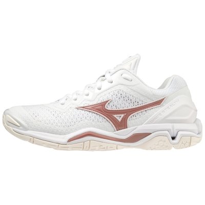 Zapatillas Balonmano Mizuno WAVE Stealth V Mujer - Blancos - Chile M315XGSJVN